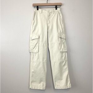 TNA Aritzia Utility Cargo Pants Cream Size 0